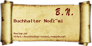 Buchhalter Noémi névjegykártya